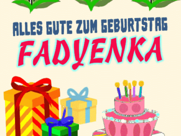Alles gute zum geburtstag Fadyenka