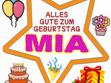 Alles gute zum geburtstag Mia