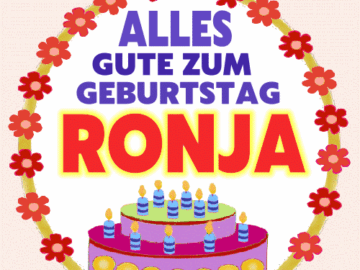Alles gute zum geburtstag Ronja