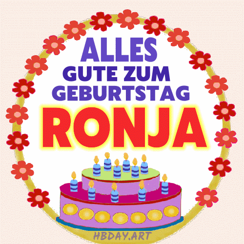 Alles gute zum geburtstag Ronja