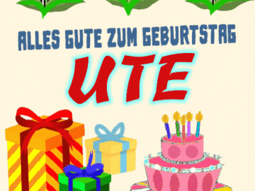Alles gute zum geburtstag Ute