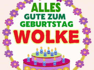 Alles gute zum geburtstag Wolke